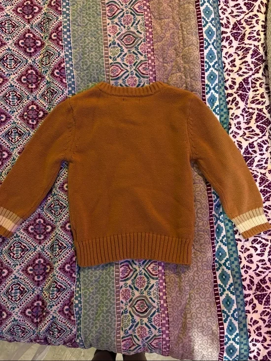 Cat & Jack Brown Bear Sweater with Glasses - Picture 4 of 4